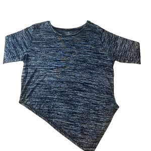 Bobbie Brooks Asymmetrical stretchy Soft Dark Gray Top 3x